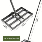 Rastrillo Nivelador de Césped Manual 76 X 25 Cm, Espátula para Césped de Jardín, Herramienta de Rastrillo de Arena Sin Esfuerzo con Mango de 229 Cm, Rastrillo para Jardín, Campo de Golf (Verde: 25*74.5*190cm; Plata: 35*75*190cm; Plata: 24.5*42.5*191cm Neg