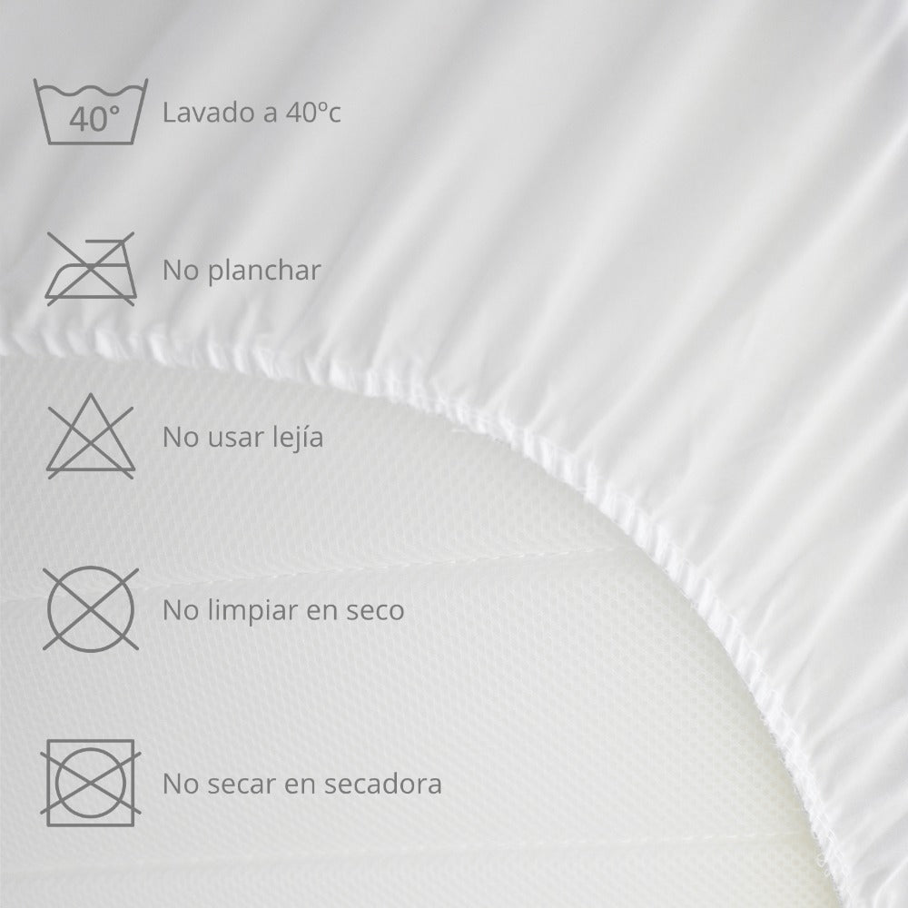 Protector de Colchón – Transpirable e Impermeable,Banda Elástica Ajustable hasta 30 cm