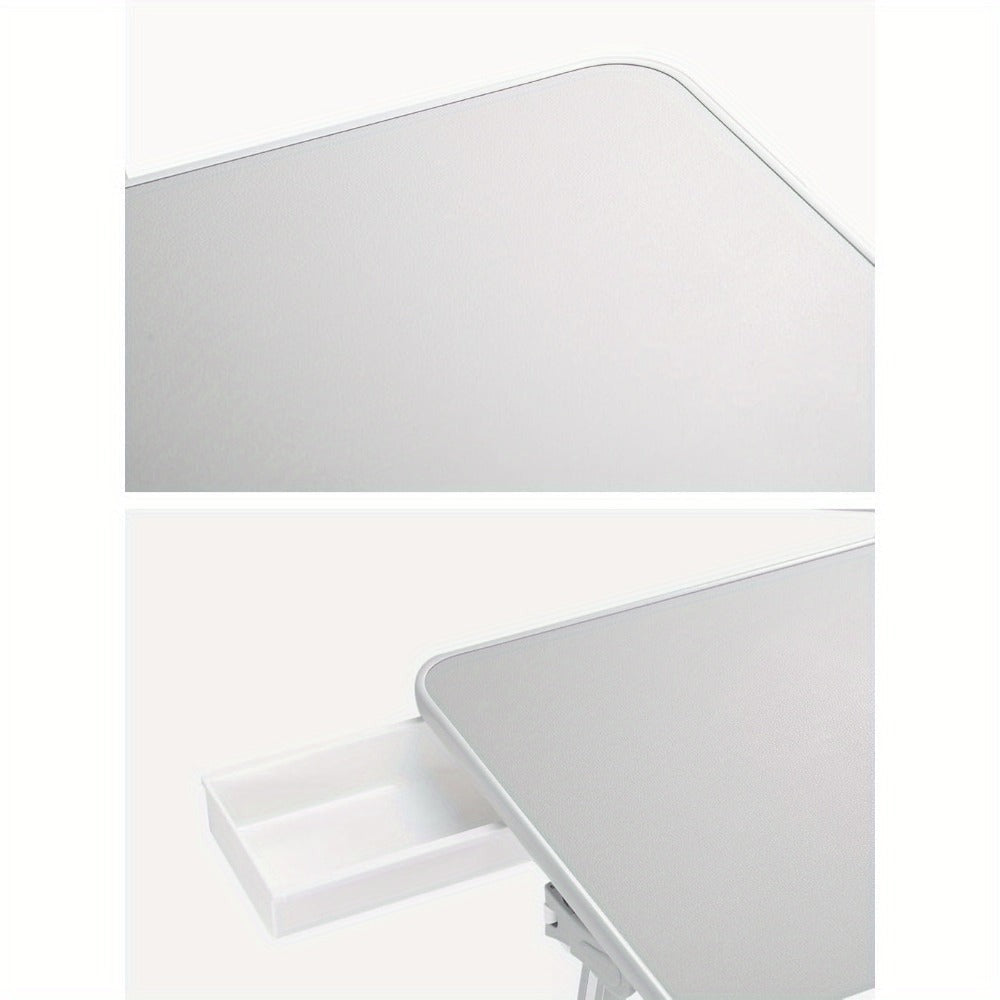 Escritorio Ajustable para Portátil con Alfombrilla para Ratón, Mesa de Cama Portátil de 17 Pulgadas, Plegable y Antideslizante, Estable para Oficina en Casa, Estudio, Desayuno, Dibujo - Altura y Ángulo Ajustables