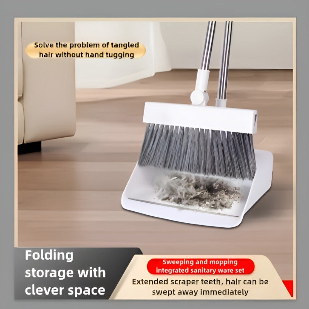 Kit de limpieza para el hogar 3 en 1: Escoba de cerdas suaves, recogedor y juego de cepillos - Anti-pegajoso para el pelo, ideal para el hogar, la oficina, la escuela, el dormitorio - Regalo perfecto de Navidad, cepillo de limpieza