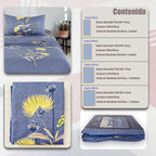 Juego de Sábanas 3 o 4 Piezas de Microfibra, Tejido Cepillado Super Suave, Incluye Sábana Encimera + Sábana Bajera Ajustable + Fundas de Almohada