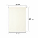 Persiana Enrollable para Ventana • CREMA • 32 tamaños • BOJANEK MINI PERSIANA ENROLLABLE • soportes ajustables • instalación sin taladro • persiana con mecanismo de cadena • cubierta protectora solar • ideal para salas, dormitorios, cocinas, oficinas • pe