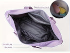 Bolso de mano de gran capacidad, equipaje de fin de semana ligero de nailon, bolsa de viaje portátil para gimnasio y almacenamiento