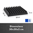 24 Paneles acústicos de alta densidad para insonorizar, 30x30x5 cm, absorbentes de sonido de espuma acústica, aislante acústico para Estudios de Grabación, Salas de Música, Oficinas, Espacios de Juegos, Podcasts, Aulas, Cines en Casa y Paredes de Dormitor