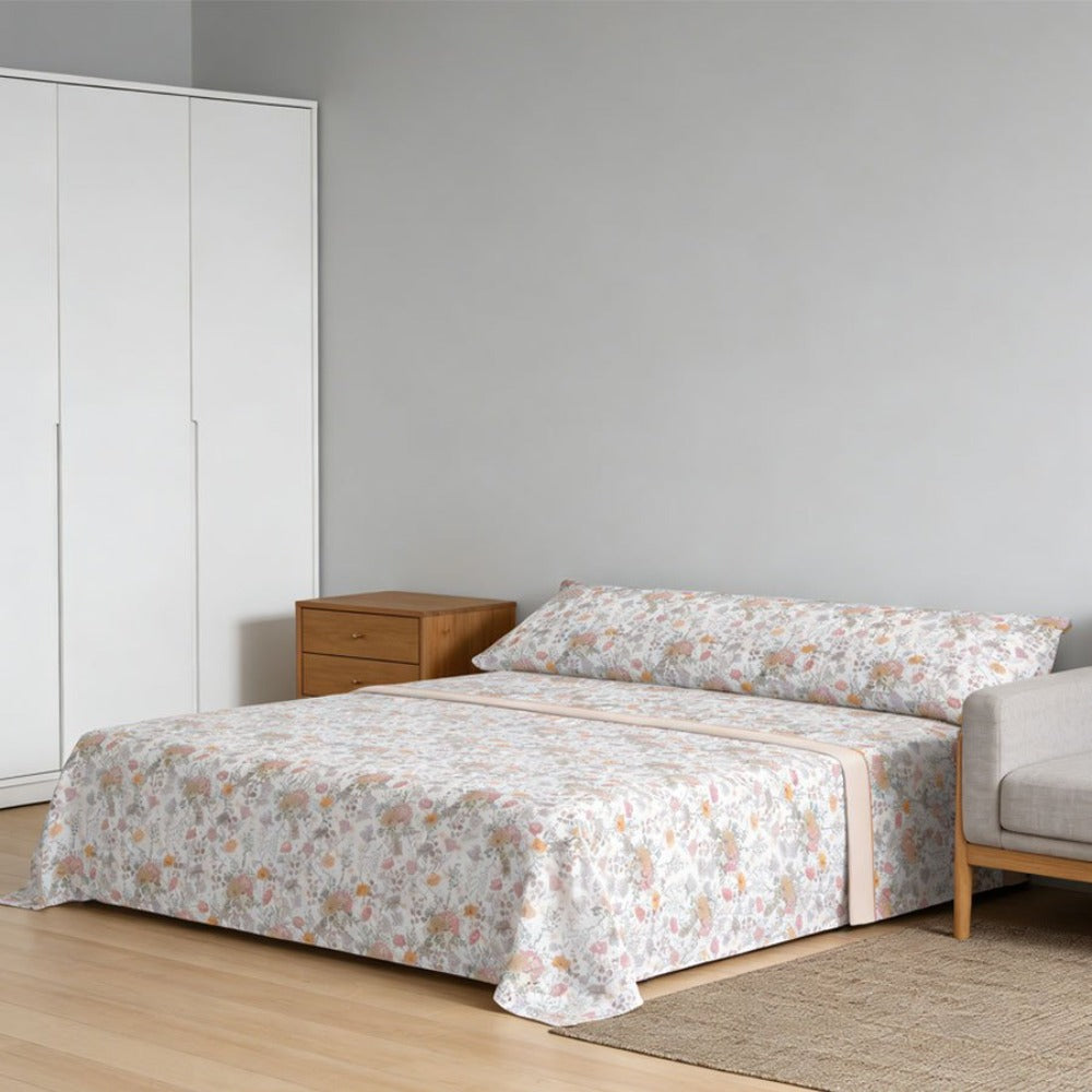 Juego de cama de tres piezas | Sábanas | Múltiples tamaños disponibles | Primavera/Verano | Diseño cómodo | Suave y agradable para la piel | Múltiples texturas disponibles