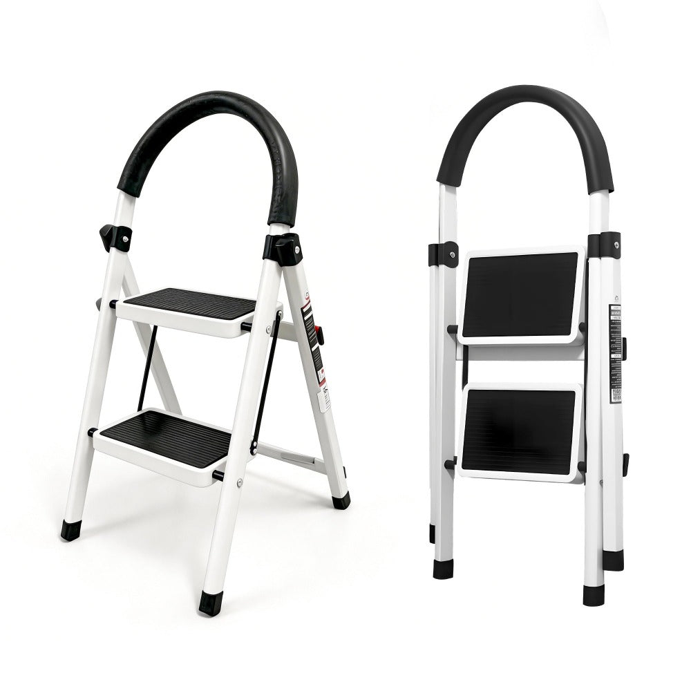 Escalera plegable doméstica de acero aleado con pasamanos antideslizante