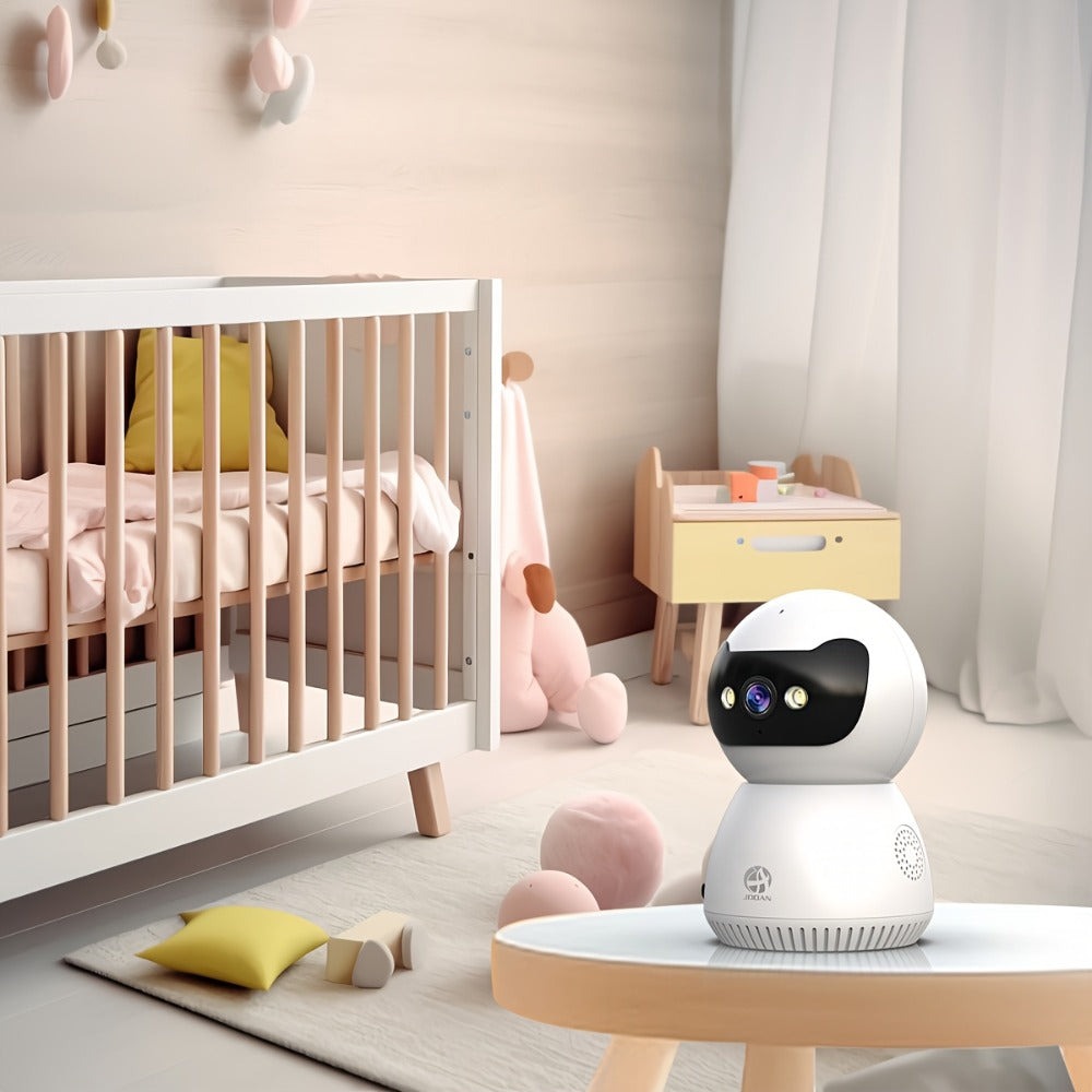 Cámara WiFi de doble banda 5G, monitoreo de seguridad sin varillas para el hogar 1080P - Cámara de seguridad con alarma y seguimiento giratorio de 355° con visión nocturna, control remoto por smartphone, un buen asistente de hogar para uso en interiores,