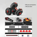 Juego de mancuernas ajustables,Forma Octogonal, pesas ajustables y agarre cómodo, equipo de entrenamiento para entrenamientos versátiles en casa y gimnasio, unisex