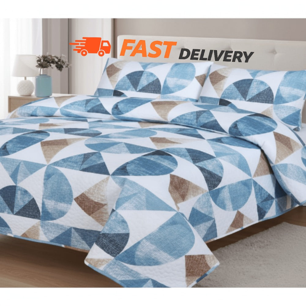 Colcha Bouti Microfibra Reversible Estampada – Colcha Verano y Entretiempo Ligera y Transpirable, Acolchado Pinsónico para Todas las Estaciones, Sin Fundas de Almohada