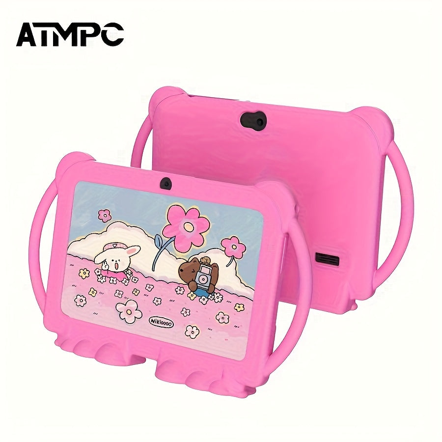 Tablet | Tableta para niños ATMPC de 7 pulgadas, 32 GB de ROM, 4 GB (2 GB + 2 GB) de RAM, Android 14.0 con WiFi 2.4G, pantalla de protección