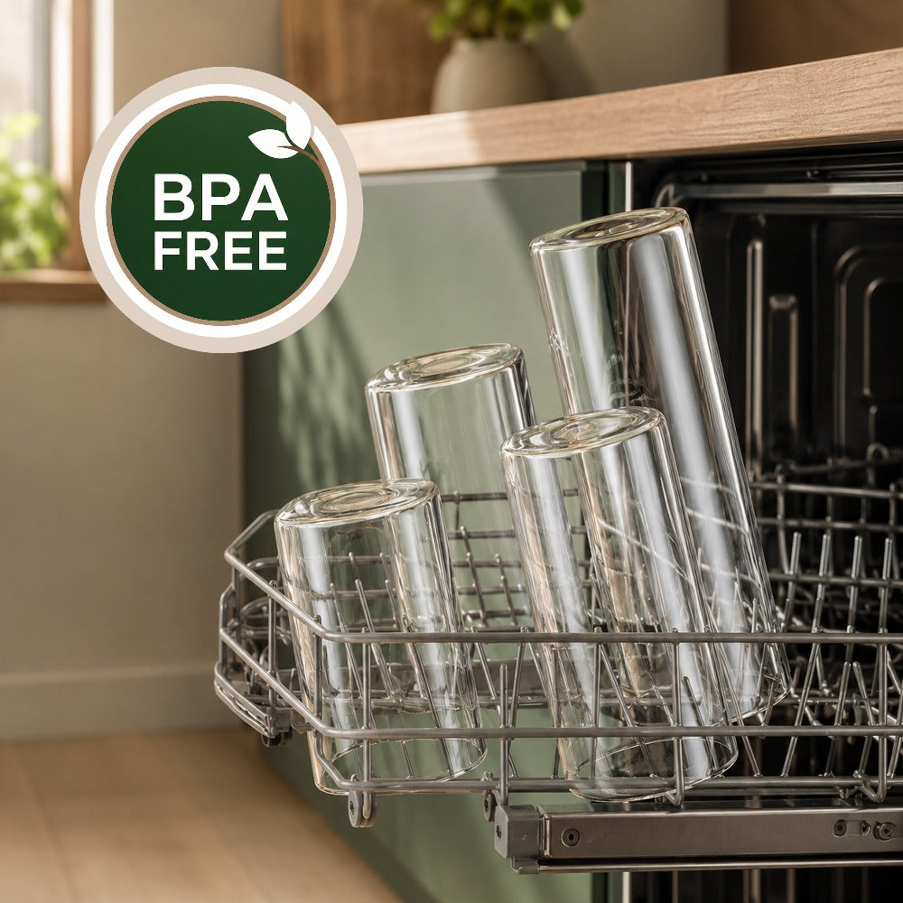 Set de recipientes grandes de vidrio para almacenamiento de alimentos, 4pza.s, 1000Ml | Tarros de cocina altos con tapa de bambú natural y sello de silicona | Contenedores de organización de cocina y despensa para productos secos, espagueti, arroz y cerea