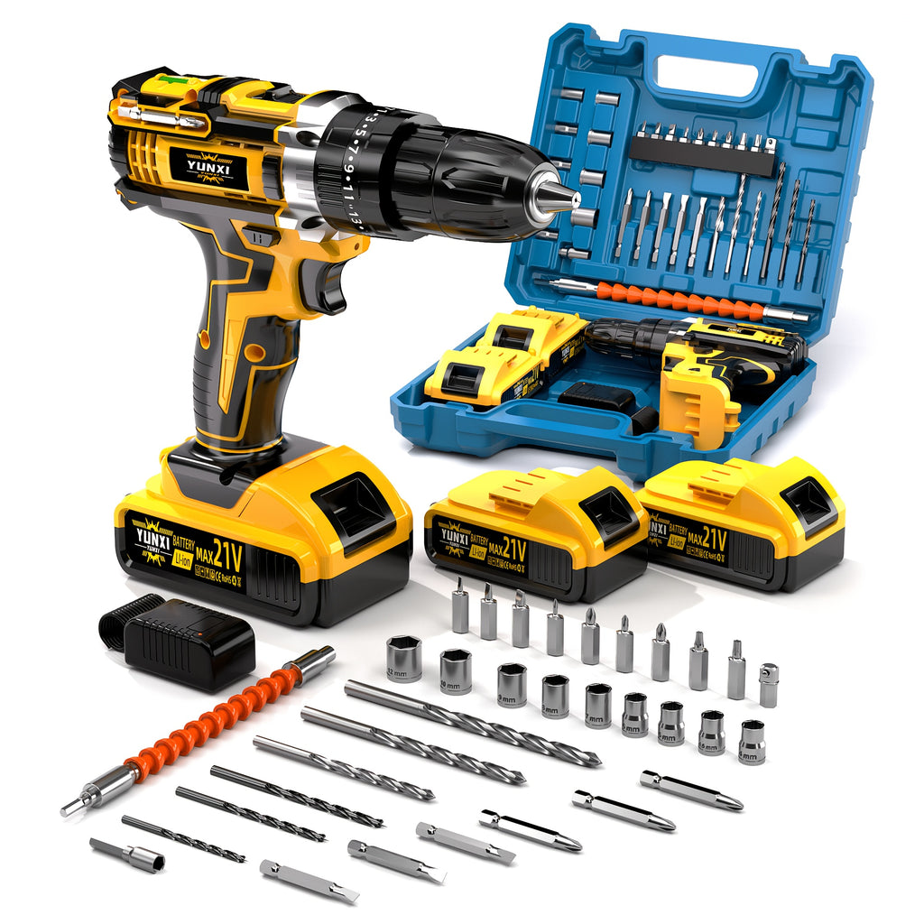 Taladro | Nueva Taladro Eléctrico Inalámbrico. Taladro Brushless Doméstico con Batería de Litio (Opcional). Destornillador Eléctrico Recargable.