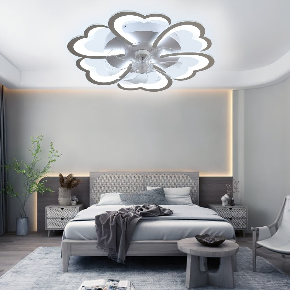 Ventilador de techo con luz LED para sala de estar y dormitorio | control remoto