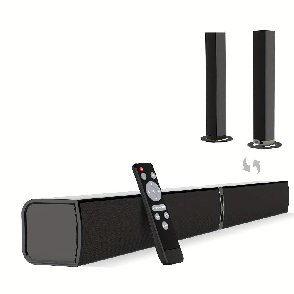 Barra de sonido con subwoofer, barra de sonido para Smart TV, barras de sonido inalámbricas 5.0, graves profundos, sistema de audio para TV con ARC/Opt/AUX para sonido de cine en casa mejorado, altavoz con control remoto por infrarrojos
