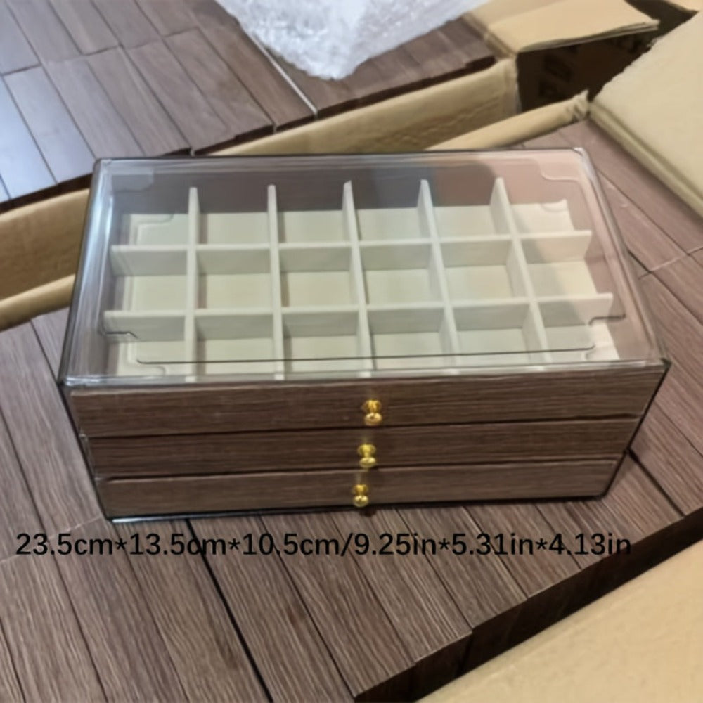Caja de Almacenamiento para Joyas, Joyero para Mujer, Navidad, Día de San Valentín, Cumpleaños, Día de la Madre, Caja de Regalo de Joyas de 3 Capas - Suministros para Exhibición y Empaque de Joyas