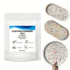 LEQU Polvo de Resina para Fundición 500G, Kit de Fundición para Principiantes de Resina de Curado Rápido, Tiempo de Desmoldado de 20-30 Minutos, Polvo de Yeso Activado con Agua Fácil de Mezclar para Manualidades, Esculturas, Fabricación de Moldes de Arte