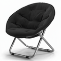 Silla de Luna Plegable y Sobredimensionada con Cojín Acolchado – Cómoda Sillón Redondo para Dormitorio, Residencia Universitaria, Salón o Balcón