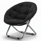 Silla de Luna Plegable y Sobredimensionada con Cojín Acolchado – Cómoda Sillón Redondo para Dormitorio, Residencia Universitaria, Salón o Balcón