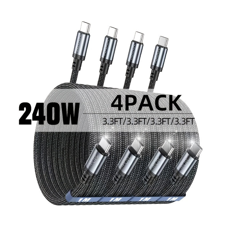 Cables USB-C de carga rápida 240W para móvil tableta y portátil | 240W