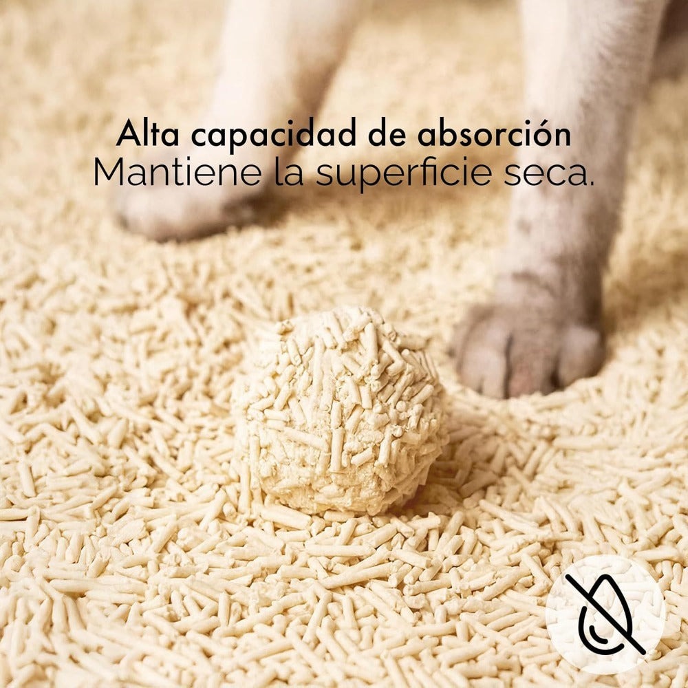 PACK 4 Arena para Gatos AGROMERANTE Arena de Tofu para Gatos sin Polvo Fácil de Aglomerar Controla los Olores se Lanza en el Inodoro (4Pcs,