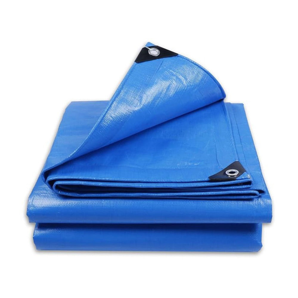 Lona con ojales metálicos |Lona ripstop para exteriores |Bordes reforzados |Ideal para tiendas, camping, techos y uso polivalente |Azul
