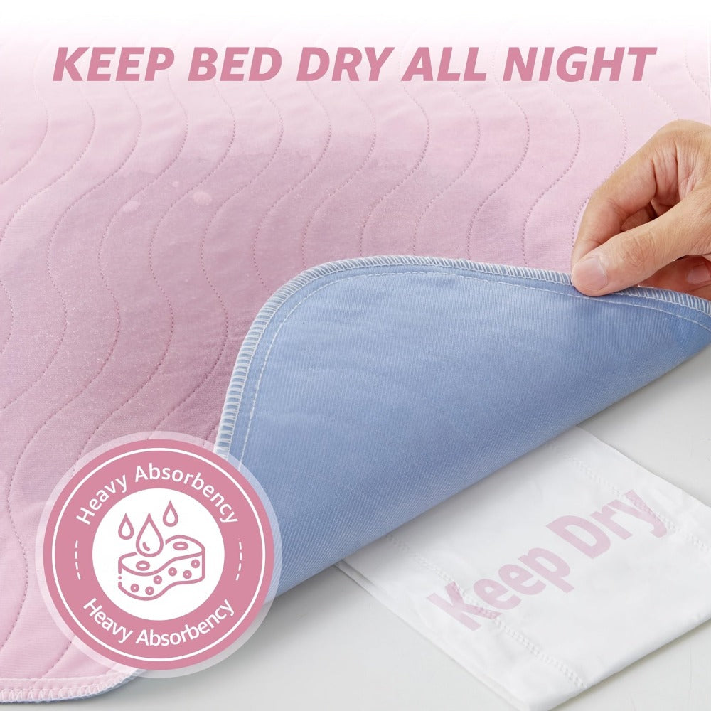 Paquete de 4 (132X86Cm)/Paquete de 2 (91X86Cm)/Paquete de 1 (91X86Cm) Protectores Extra Absorbentes Lavables, Protectores de Secado Rápido para Cama, Protectores Reutilizables Lavables para Perros, Pañales