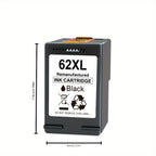 Paquete de 2 cartuchos de tinta compatibles 62XL 62 XL para impresoras HP 62, compatibles con Envy 5540 5544 5545 5548 5640 5646 7640 Officejet 200 5740 5742 5744 (Color Negro)