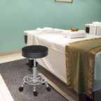 Taburete Negro Giratorio con Reposapiés Ergonómico Ajuste de Altura de Trabajo de Oficina Silla de Masaje para Spa Salón de Tatuajes Clínica Dental Belleza