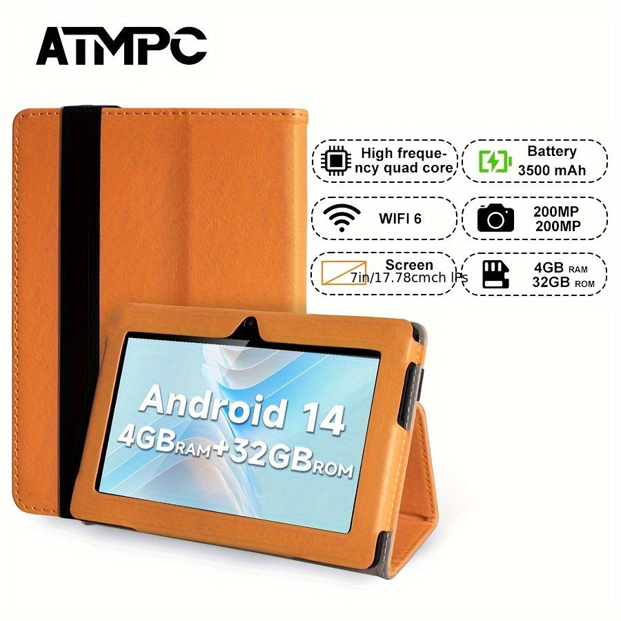 Tablet | Tablet Android 14 de 7 pulgadas, con 4GB (2GB+2GB) de RAM, 32GB de ROM, batería de 3500Mah, procesador de cuad core de alta frecuencia