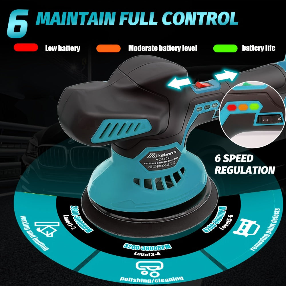 Pulidora inalámbrica para coche 24 piezas portátil | Automoción pintura detailing y taller