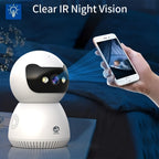 Cámara de seguridad inalámbrica para interiores compatible con Wifi de doble banda 2.4G/5G, equipada con cámara Pan-Tilt de 360°, con seguimiento de movimiento y visión nocturna a todo color, ideal para monitoreo del hogar o cámara para mascotas