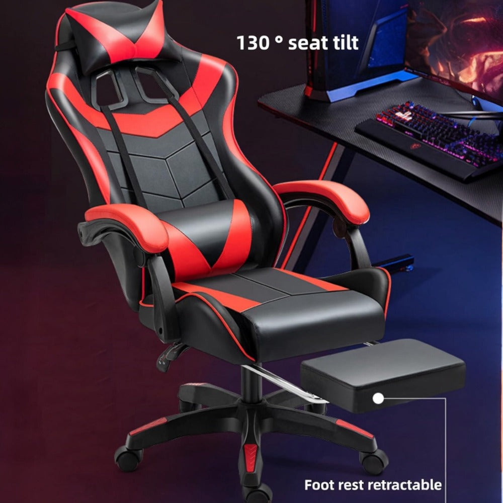 Silla Gaming para Escritorio, Oficina y Juegos Online Giratoria. Silla Cmoda de Altura Ajustable para Gaming ergonmica, de piel sintética. Silla racing de gaming videojuegos y de oficina. Es ergonmica y con diseño moderno (S001 7499 8499 )