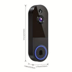 Cámara de Timbre de Video Inalámbrica Wi-Fi 2K, Alimentada por Batería, Detección de Personas con IA, Vista en Vivo, Visión Nocturna, Almacenamiento en la Nube, Solo WiFi 2.4G, Cámara de Vigilancia para Sistema de Seguridad del Hogar