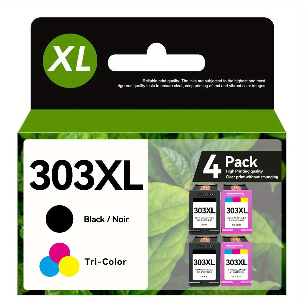 Cartuchos de tinta 303XL para HP 303Xl de alto rendimiento, compatibles con HP 7220e 7224e 7920e 7924e Envy Photo 6220 6230 6232 6234 7130 7234 7830 Tango X, Negro y Tricolor, Multipack