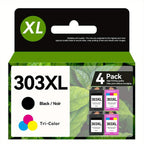 Cartuchos de tinta 303XL para HP 303Xl de alto rendimiento, compatibles con HP 7220e 7224e 7920e 7924e Envy Photo 6220 6230 6232 6234 7130 7234 7830 Tango X, Negro y Tricolor, Multipack