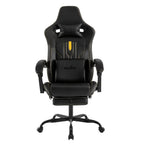 Silla de Juego y Oficina, Silla de Computadora con Reposapiés, Reposacabezas y Soporte Lumbar, Silla Ergonómica, Silla Giratoria y Ajustable en Altura, Opciones en Gris, Beige, , Marrón y Verde