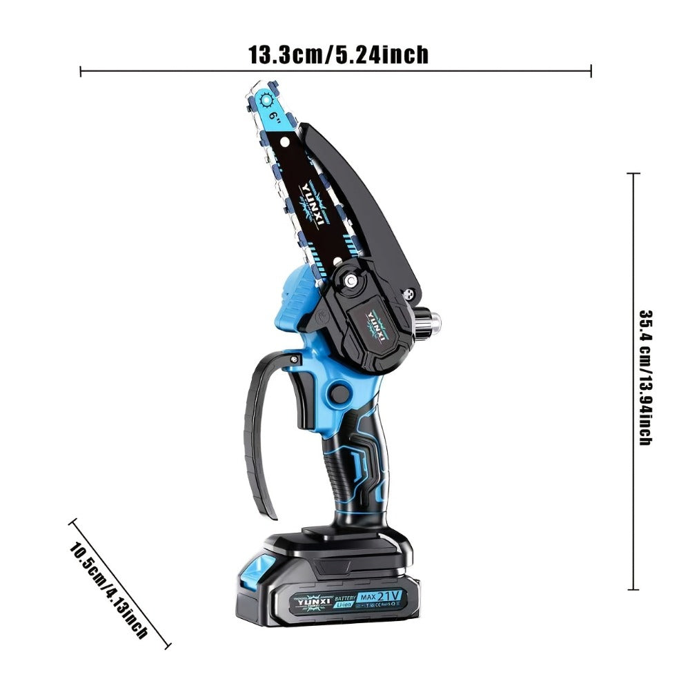 Motosierra | Mini Sierra de Iones de Litio, Ideal para Cortar Madera y Podar Jardines, El Regalo Perfecto para Padres, Entusiastas. Esta Sierra