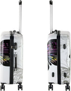 Monzana® Completo Set de 3 Maletas de Viaje Butterfly 42L 66L 98L Valijas Equipaje Mango Telescópico 4 Ruedas 360°