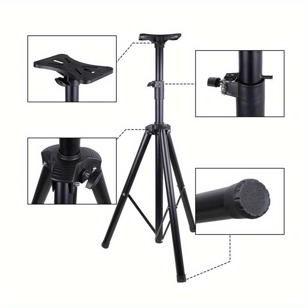 Soporte para Altavoces de Pie, Altura Ajustable 90-180Cm, Estable Como un Trípode para Estudio de Grabación, Cine en Casa, Música y Escenario