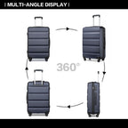 1 Maleta Mediana de 66x45x26cm con Carcasa Dura de ABS, Equipaje de Mano, Maleta de Viaje con Ruedas Giratorias 4 en Dirección Diversa y Candado TSA, Regalo de Regreso a Clases y Vacaciones