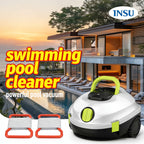 Limpiadora de piscina inalámbrica INSE Y10 - Esencial para la limpieza de primavera, motor de 40W, doble succión, succión de 46000Pa, cesta de filtro de 2.2L, apta para piscinas de más de 2.5m, IPX8, autoestacionamiento, segura para todas las edades