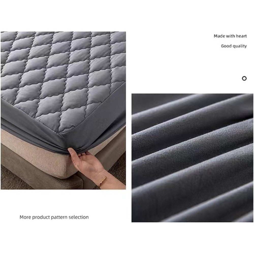 1 pc Protector de colchón acolchado, Súper Suave y Cómoda, Funda de colchón Elástico en Todo Contorno, Lavable a Máquina, Cubre de Colchón Ideal para Dormitorios, Habitaciones de Invitados, Residencias y Hoteles