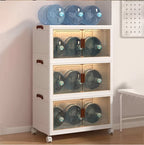 Armarios de almacenamiento de 3/4/5 niveles, gabinete plegable de alta capacidad - Solución de almacenamiento multifuncional para el hogar/oficina, diseño plegable rápido, fácil de plegar, utilización eficiente del espacio