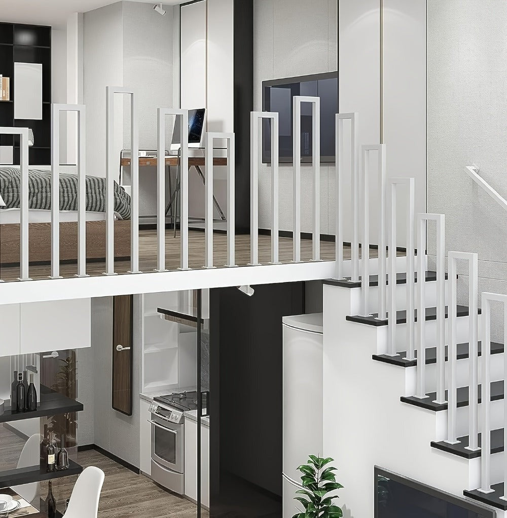 Barandillas de escaleras interiores, barandillas en forma de U para escaleras, barandillas exteriores, barandillas para escaleras, barandillas industriales antideslizantes de seguridad, elegantes y sencillas, para escaleras, porche y jardín