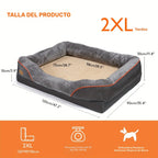 Cama ortopédica extragrande para perro, cama para mascotas de espuma de esponja, con funda lavable con cremallera, sofá tumbona para perros, para perros grandes y jumbo, regalo de juguete con chirrido, XL-3XL