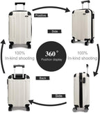 Maleta de embarque de carcasa rígida ABS 55x35x20cm, carrito de viaje, equipaje de mano de cabina, 33L, regalo de Black Friday, Día de Acción de Gracias, Navidad