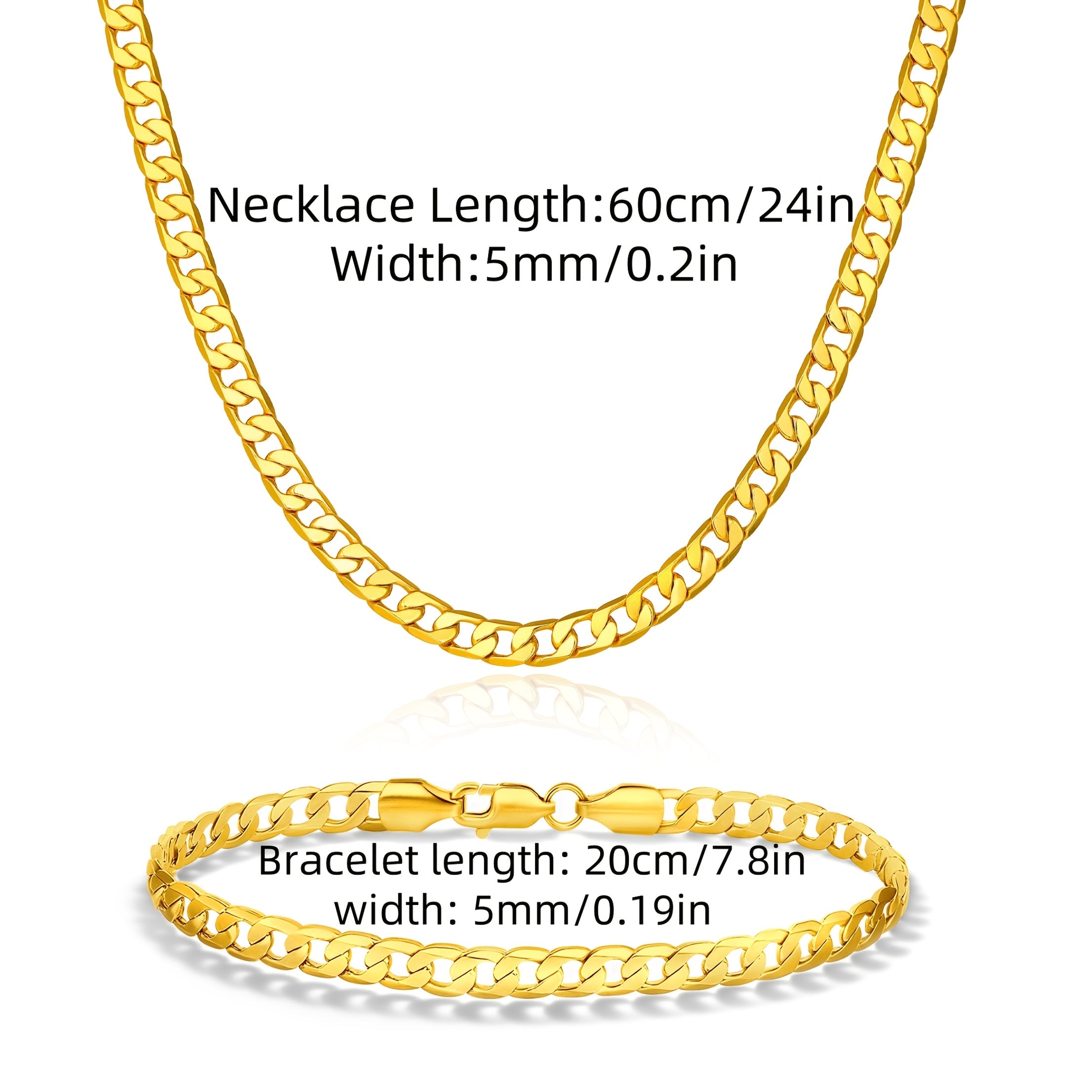 Set de Joyería para Mujer en Plata 925, Joyería Femenina 5Mm Collar Cubano Pulsera Set de Dos Piezas, Joyería Unisex con Charm Elegante, un Regalo para Damas, Unisex, Regalos de Halloween y Navidad, Regalos para Parejas, Viene con una Caja de Regalo