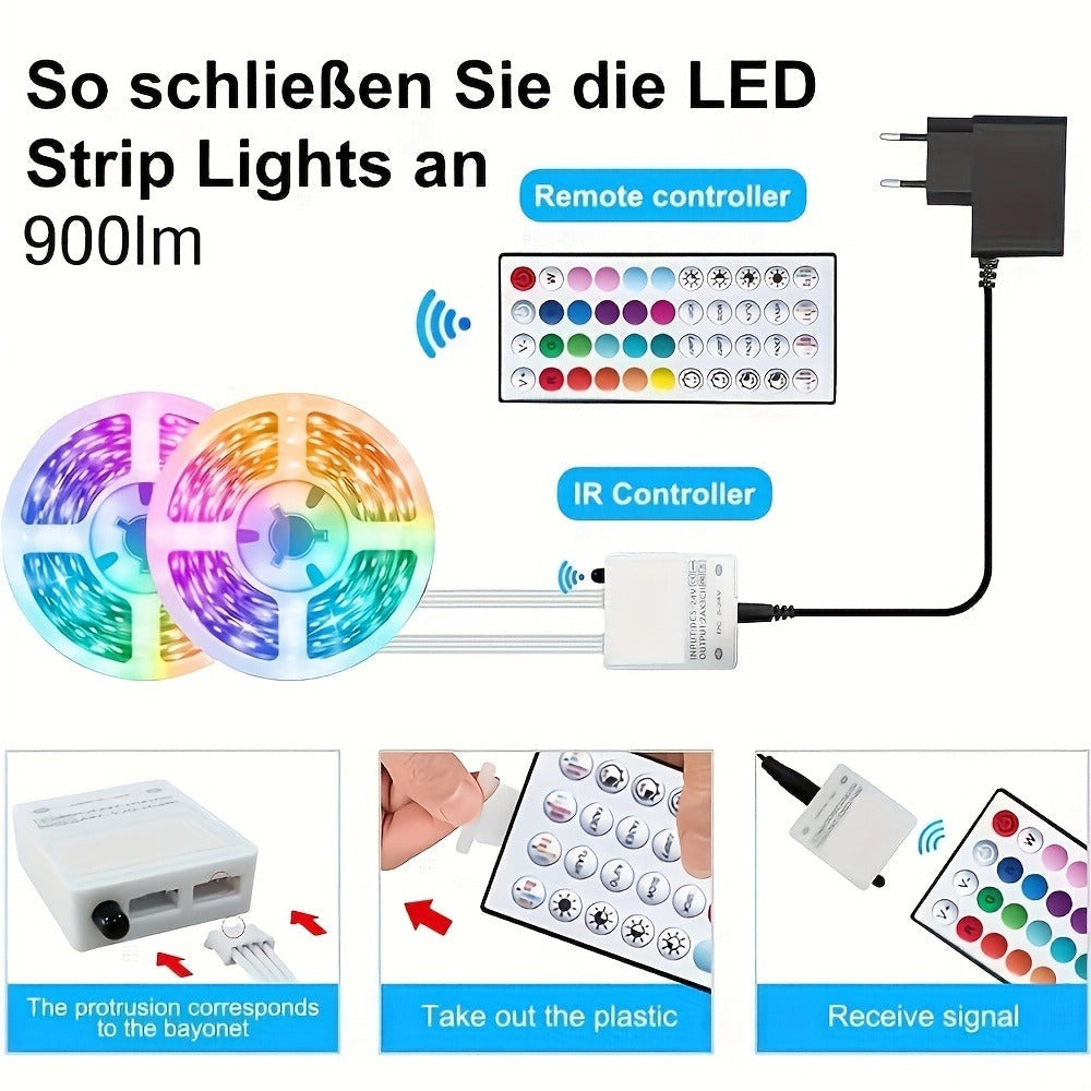 Tiras de luces LED de 10m-30m para 2 piezas, 10m-30m dormitorio