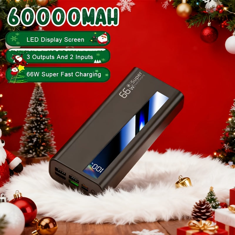Power bank para carga durante viajes y uso diario | 60000mAh y 66W