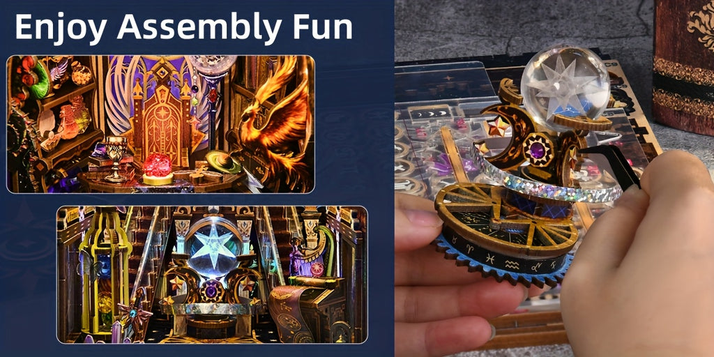 1pc Rompecabezas 3D, Modelo Zodiacal Hecho a Mano. Este Kit de Ensamblaje Presenta Estilos Decorativos con Modelos de Elementos como los Doce Signos del Zodiaco, Tronos, Serpientes y Fénix. Sirve como una Decoración Acogedora para Micro-Oficinas en Casa,